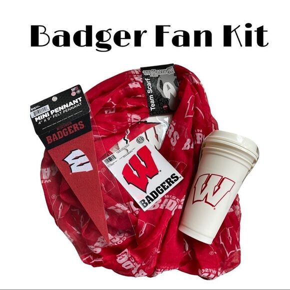 Wisconsin Badger 6 Pc Biggest Fan Kit • NWT - Picture 1 of 9